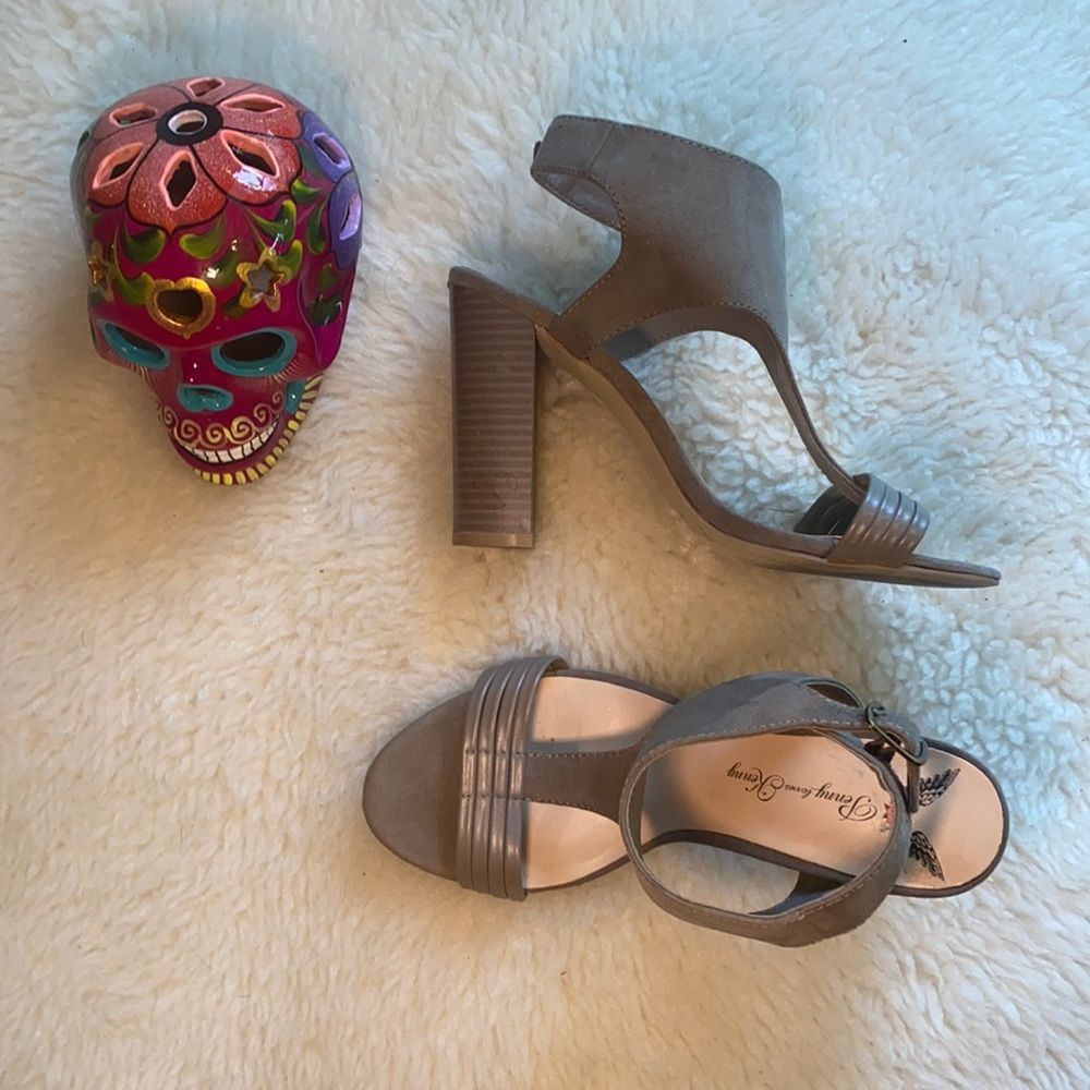 Penny Loves Kenny Suede and Faux Leather Sandals